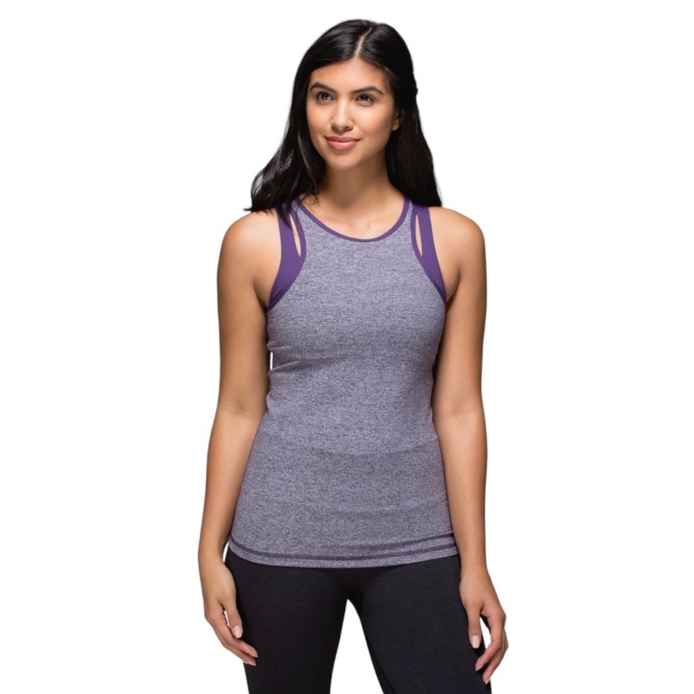 Lululemon Inspiration Tank Women’s Size 6 US‎ Purple Grape Built-In Bra - Picture 1 of 14